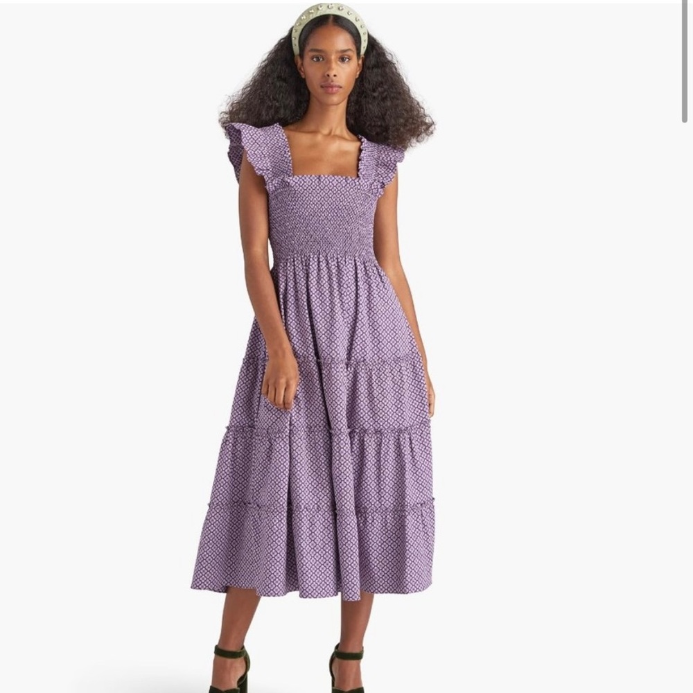 Ellie nap dress in Plum Floral Jacquard. Size XXS.